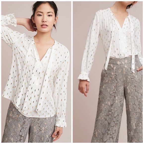 Monarc Anthropologie gallerist gold foil top - Picture 2 of 8